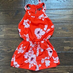 My Michelle Floral Red Kids Romper